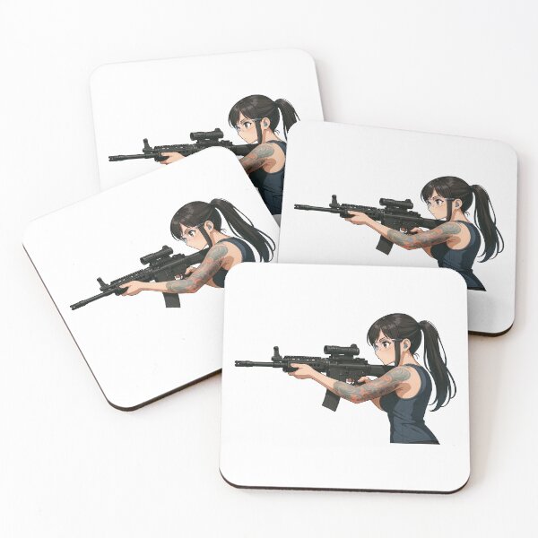 Item preview, PEW PEW GIRL – Cute, Loud, and Ready to Fire designed and sold by RAWLIFEGRAPHIC.