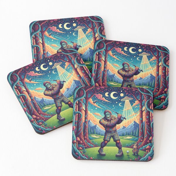 Item preview, Steve McYeti and Bullitt Tee Off | Cosmic Cryptid Golf designed and sold by Art's Diner.