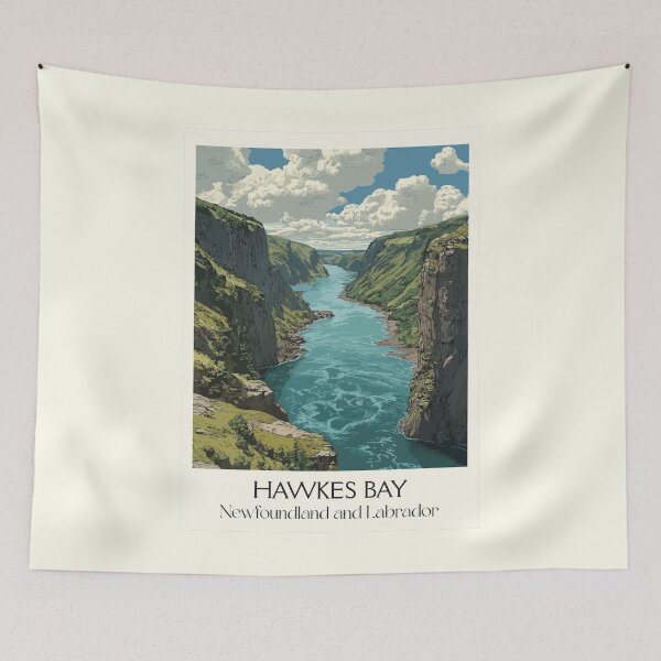 Item preview, Hawkes Bay Newfoundland | Main River Canyon Art Print designed and sold by TuncGK.
