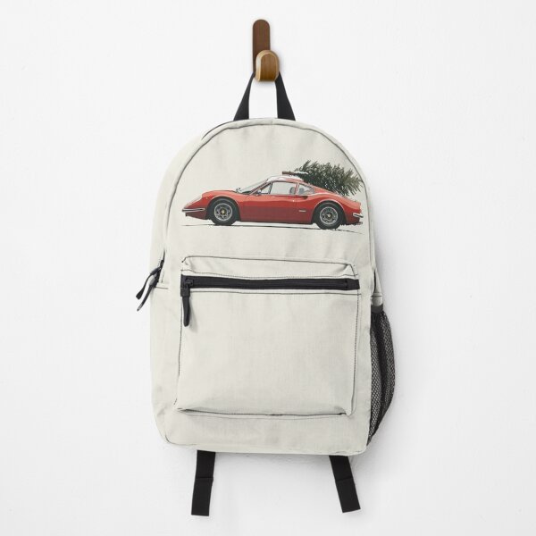 Item preview, Vintage Red Ferrari Dino 246 GT Christmas Tree illustration designed and sold by blackdogshop.