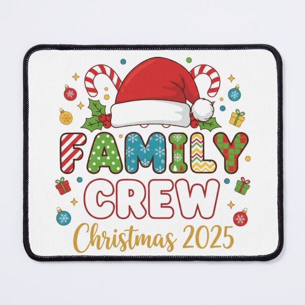 Item preview, Family Crew Christmas 2025 – Matching Holiday Shirt Design – Cute Santa Hat & Festive Decorations designed and sold by ZYNORAworld.