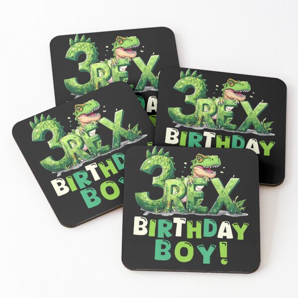 Item preview, Three Rex 3Rd Birthday Third Dinosaur 3 Year Old Party designed and sold by MadalynKiehn.
