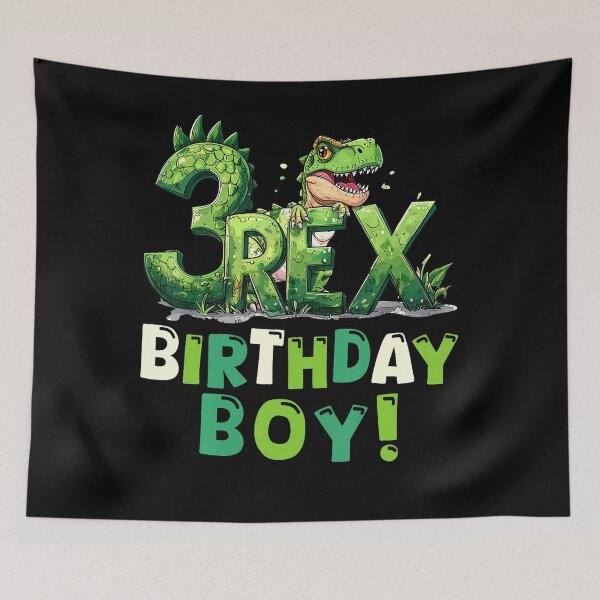 Item preview, Three Rex 3Rd Birthday Third Dinosaur 3 Year Old Party designed and sold by MadalynKiehn.