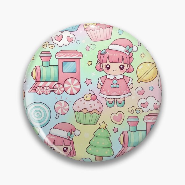 Item preview, Kawaii Christmas Candyland Pattern designed and sold by jumpercat.