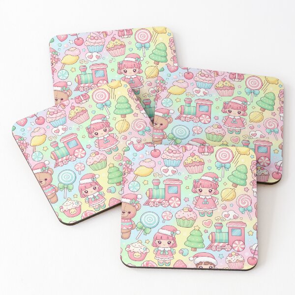 Item preview, Kawaii Christmas Candyland Pattern designed and sold by jumpercat.
