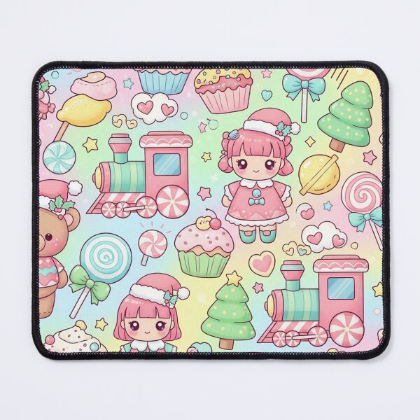 Item preview, Kawaii Christmas Candyland Pattern designed and sold by jumpercat.