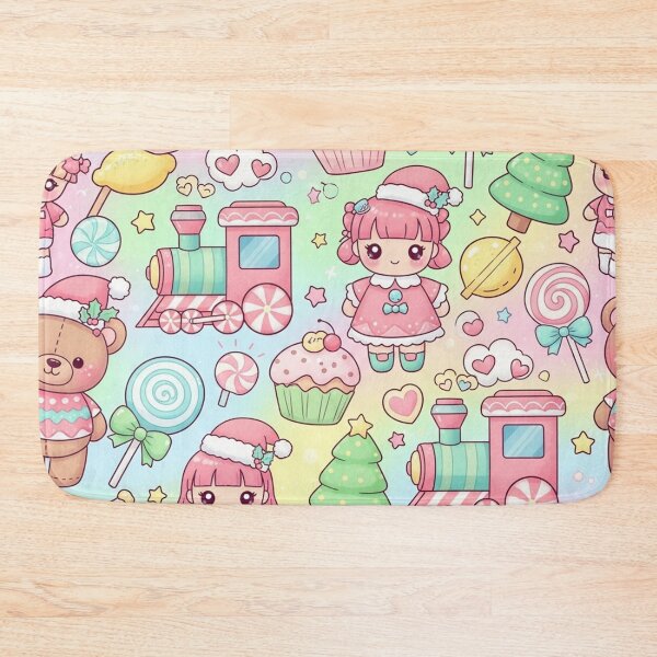Item preview, Kawaii Christmas Candyland Pattern designed and sold by jumpercat.