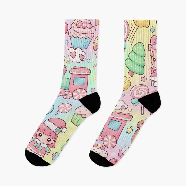 Item preview, Kawaii Christmas Candyland Pattern designed and sold by jumpercat.