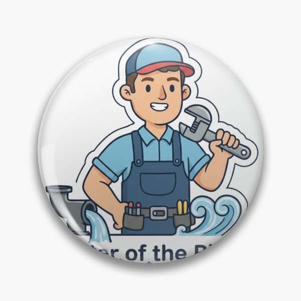 Item preview, Master of the Pipes – Funny Plumber Sticker & Plumbing Technician Design designed and sold by ZYNORAworld.