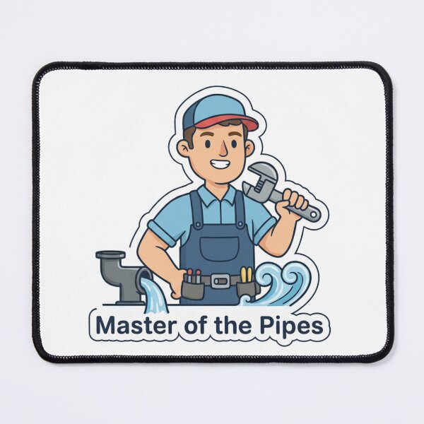Item preview, Master of the Pipes – Funny Plumber Sticker & Plumbing Technician Design designed and sold by ZYNORAworld.