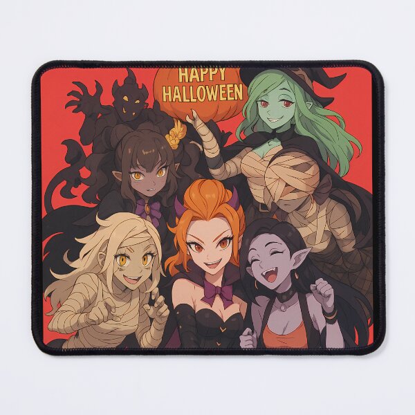 Item preview, Cute Monster Girl Squad – Happy Halloween Anime Art designed and sold by Skolyak.