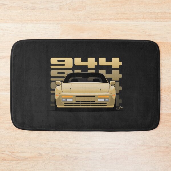 Item preview, Front View Porsche 944 Turbo Gold Illustration designed and sold by blackdogshop.