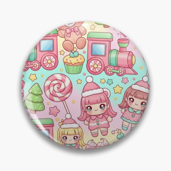 Item preview, Cute Kawaii Christmas Candyland Pattern designed and sold by jumpercat.