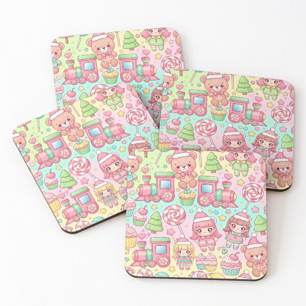 Item preview, Cute Kawaii Christmas Candyland Pattern designed and sold by jumpercat.
