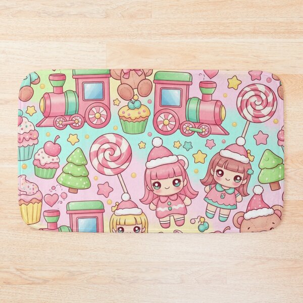 Item preview, Cute Kawaii Christmas Candyland Pattern designed and sold by jumpercat.