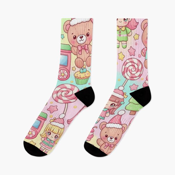Item preview, Cute Kawaii Christmas Candyland Pattern designed and sold by jumpercat.