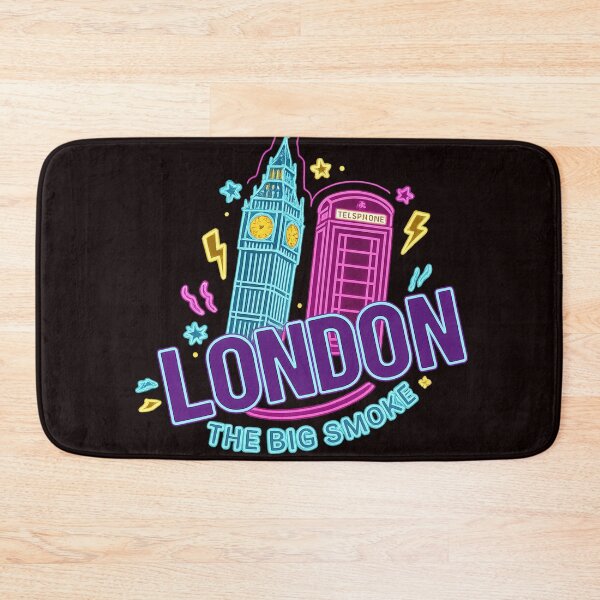 Item preview, Neon London Sticker – Big Ben & Telephone Booth designed and sold by Mirkoniart.