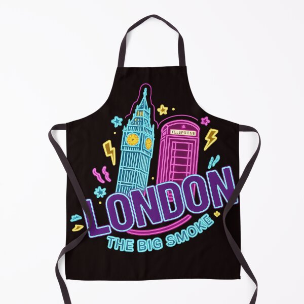 Item preview, Neon London Sticker – Big Ben & Telephone Booth designed and sold by Mirkoniart.