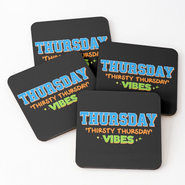 Item preview, Thursday Thirsty Thursday Vibes Funny Weekend Countdown T-Shirt designed and sold by GiftLore Studio.