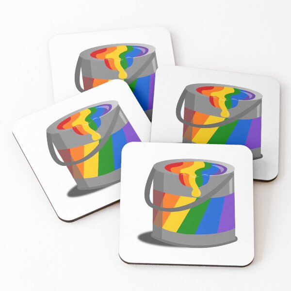 Item preview, Proud Paint Pride Flag in a Bucket designed and sold by HarveyHandcraftsandDesigns.
