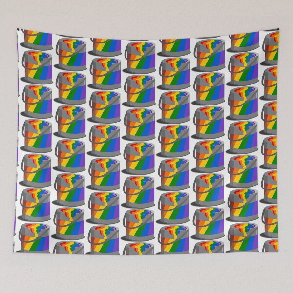 Item preview, Proud Paint Pride Flag in a Bucket designed and sold by HarveyHandcraftsandDesigns.
