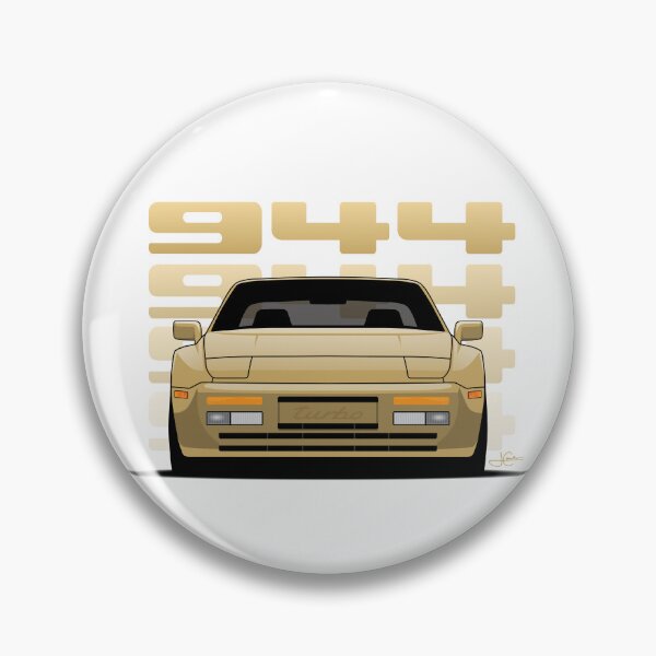 Artikelvorschau, Porsche 944 Turbo Gold Illustration (Frontansicht) entworfen und verkauft von blackdogshop.