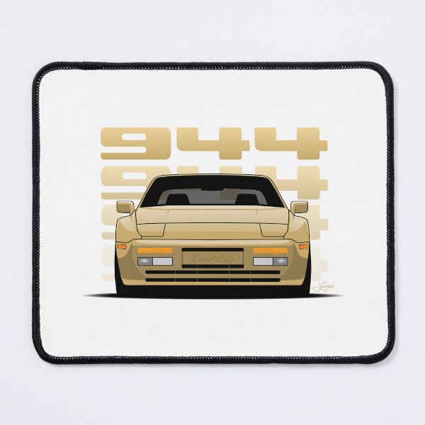 Item preview, Front View Porsche 944 Turbo Gold Illustration designed and sold by blackdogshop.