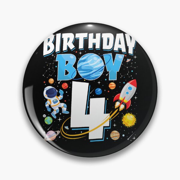 Item preview, Boys 4Th Birthday Astronaut Space Planets Four Years Old designed and sold by MadalynKiehn.