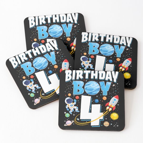 Item preview, Boys 4Th Birthday Astronaut Space Planets Four Years Old designed and sold by MadalynKiehn.