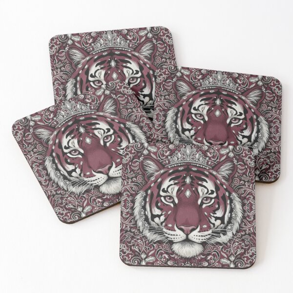 Item preview, Burgundy Tiger & Silver Baroque designed and sold by DesignsByPrnces.