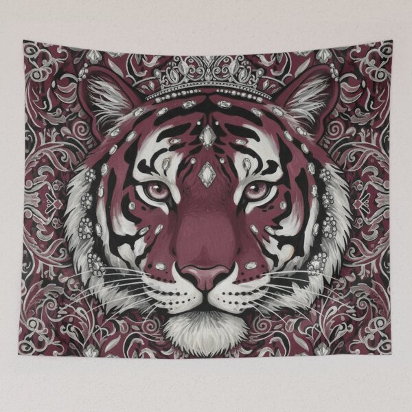 Aperçu de l'œuvre Tigre de Bourgogne et Baroque Argenté créée et vendue par DesignsByPrnces.