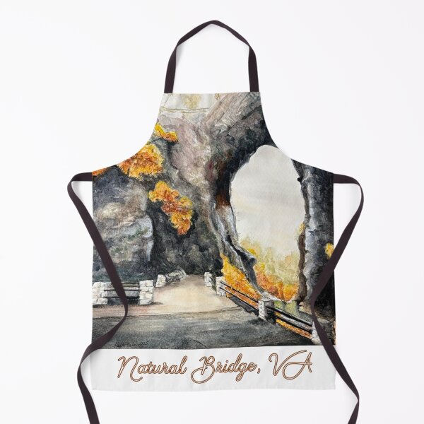 Item preview, Natural Bridge Virginia Autumn Trail Watercolor Landscape Painting designed and sold by HeidiArtist.