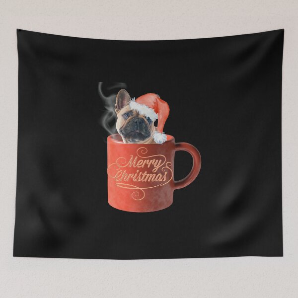 Item preview, Cute French Bulldog Christmas Mug – Merry Christmas Dog Art designed and sold by GivingJoy.