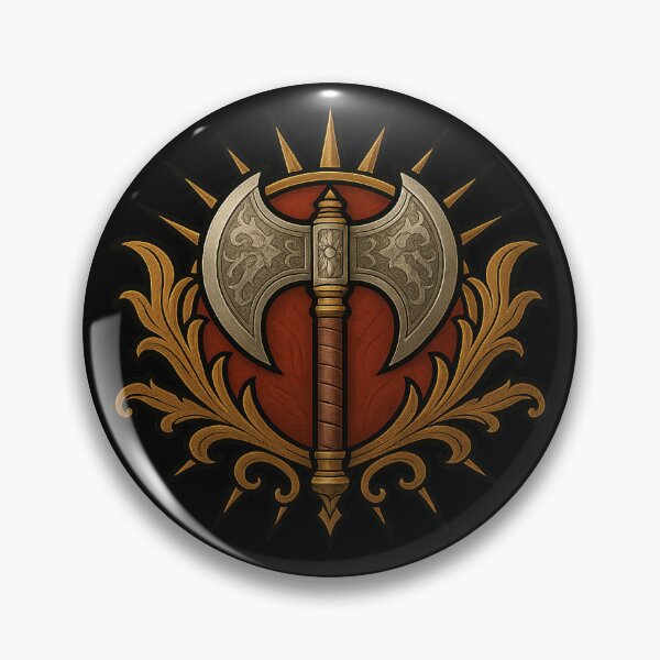 Item preview, Barbarian DnD-Inspired Class Emblem designed and sold by TheGuildhall.