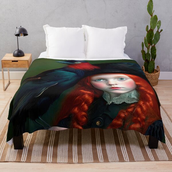 Item preview, Red-Haired Victorian Girl With A Black Bird designed and sold by LanaGustavsson.