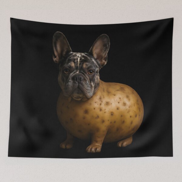 Item preview, Blue Merle French Bulldog with a potato body designed and sold by MrBooch.
