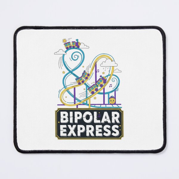 Item preview, Riding the Bipolar Express Train funny tee designed and sold by Folk and Flux.