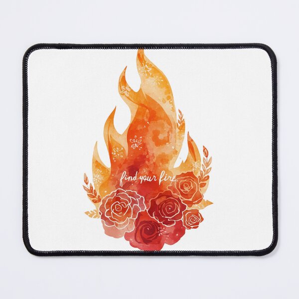 Item preview, Find Your Fire Sticker, Floral Flame Aesthetic, Motivational Quote Design designed and sold by Moodune.