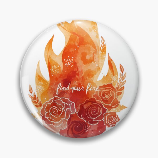 Item preview, Find Your Fire Sticker, Floral Flame Aesthetic, Motivational Quote Design designed and sold by Moodune.