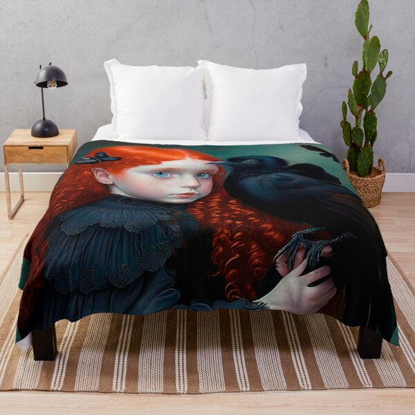 Item preview, Red-Haired Victorian Girl With A Black Bird designed and sold by LanaGustavsson.