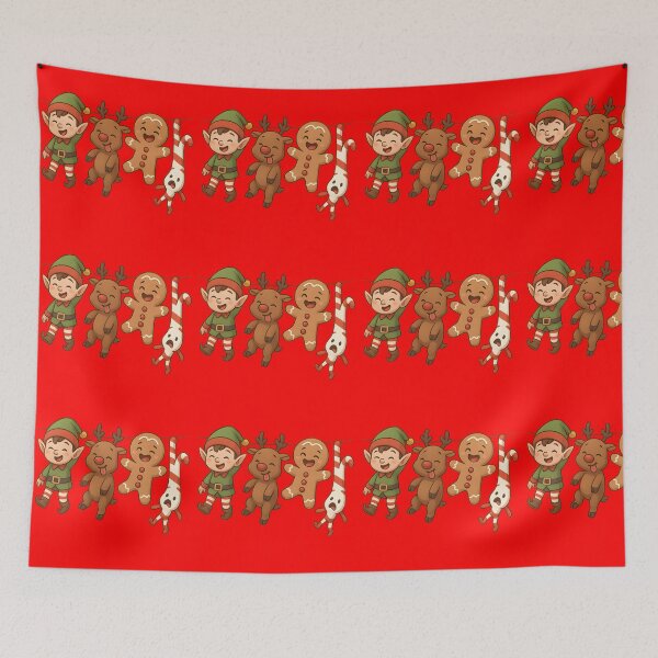 Item preview, "Christmas Chaos Crew – Mini Hanging Characters" designed and sold by KawaiiOrbit.