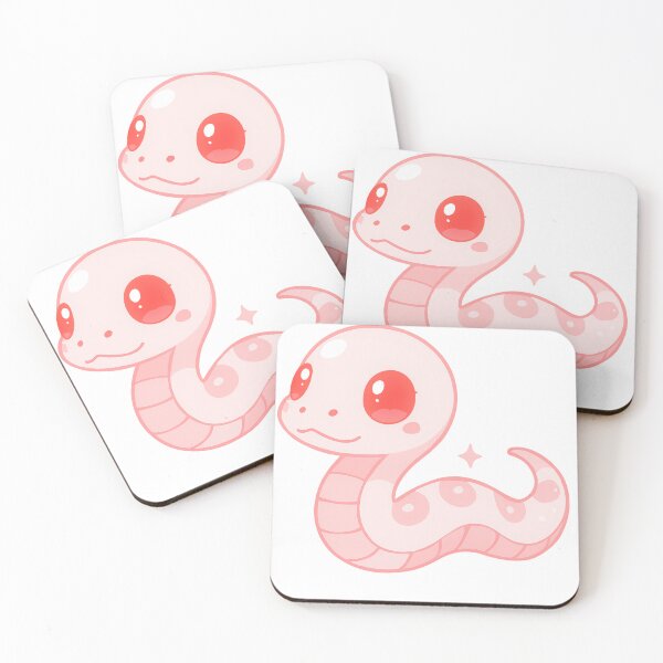Item preview, Kawaii Pink Snake designed and sold by HoneyBreezeCo.