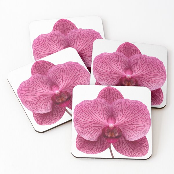 Item preview, deep pink orchid flower sticker designed and sold by inainart.