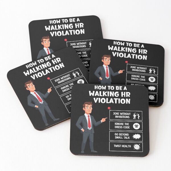 Item preview, Funny Coworker Walking HR Violation Office Humor designed and sold by ArtFromBeyond.