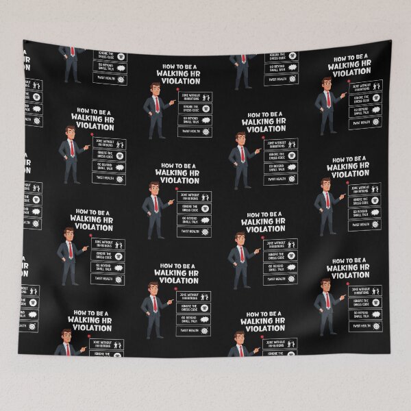 Item preview, Funny Coworker Walking HR Violation Office Humor designed and sold by ArtFromBeyond.