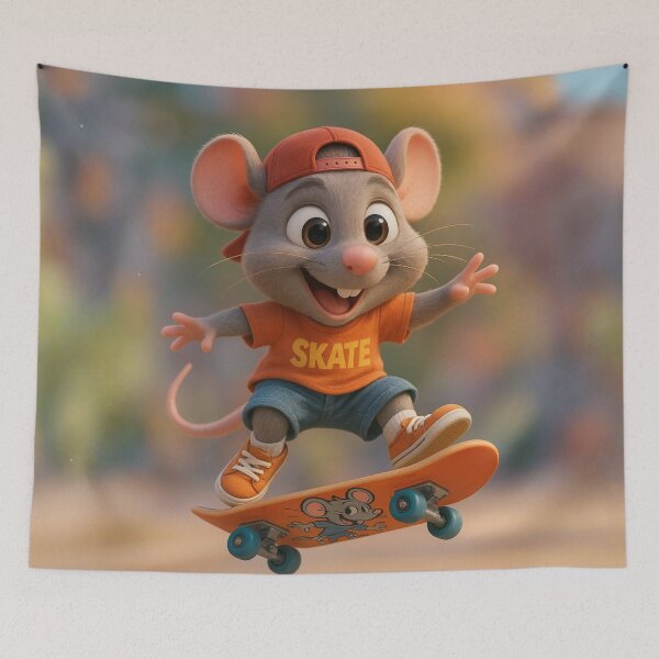 Item preview, Skater Chinese Zodiac Rat designed and sold by Sillytoe.