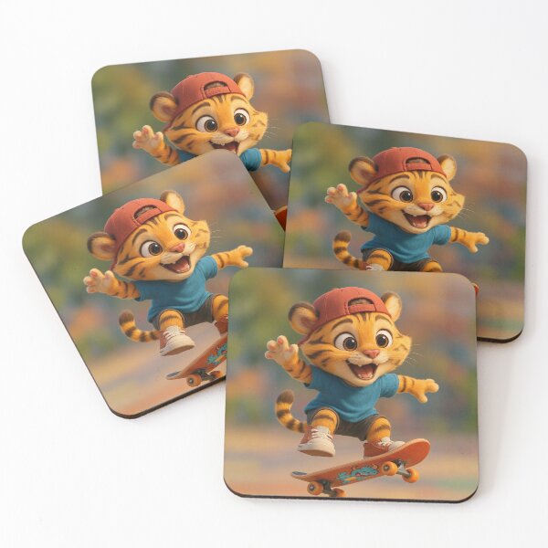 Item preview, Skater Chinese Zodiac Tiger designed and sold by Sillytoe.