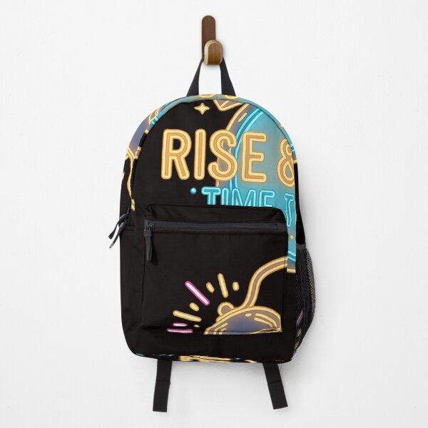 Item preview, Rise & Shine Neon Alarm Clock Sticker – Positive Morning Motivation designed and sold by Mirkoniart.