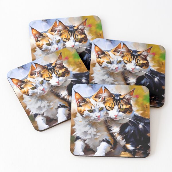 Item preview, Two Cats In Oil Painting Style designed and sold by LanaGustavsson.