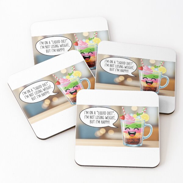 Item preview, oke: "I'm on a 'drinks only' diet. I'm not losing weight, but I'm happy!" designed and sold by josiasalves65.